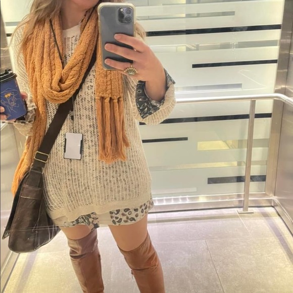 Spell Yellowstone Knit Scarf in Caramel - Picture 9 of 14